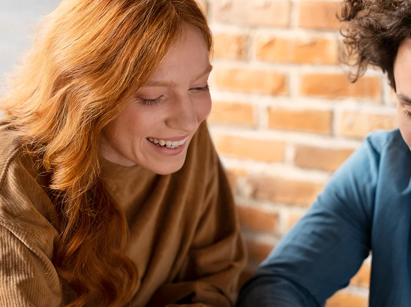 Woman smiling